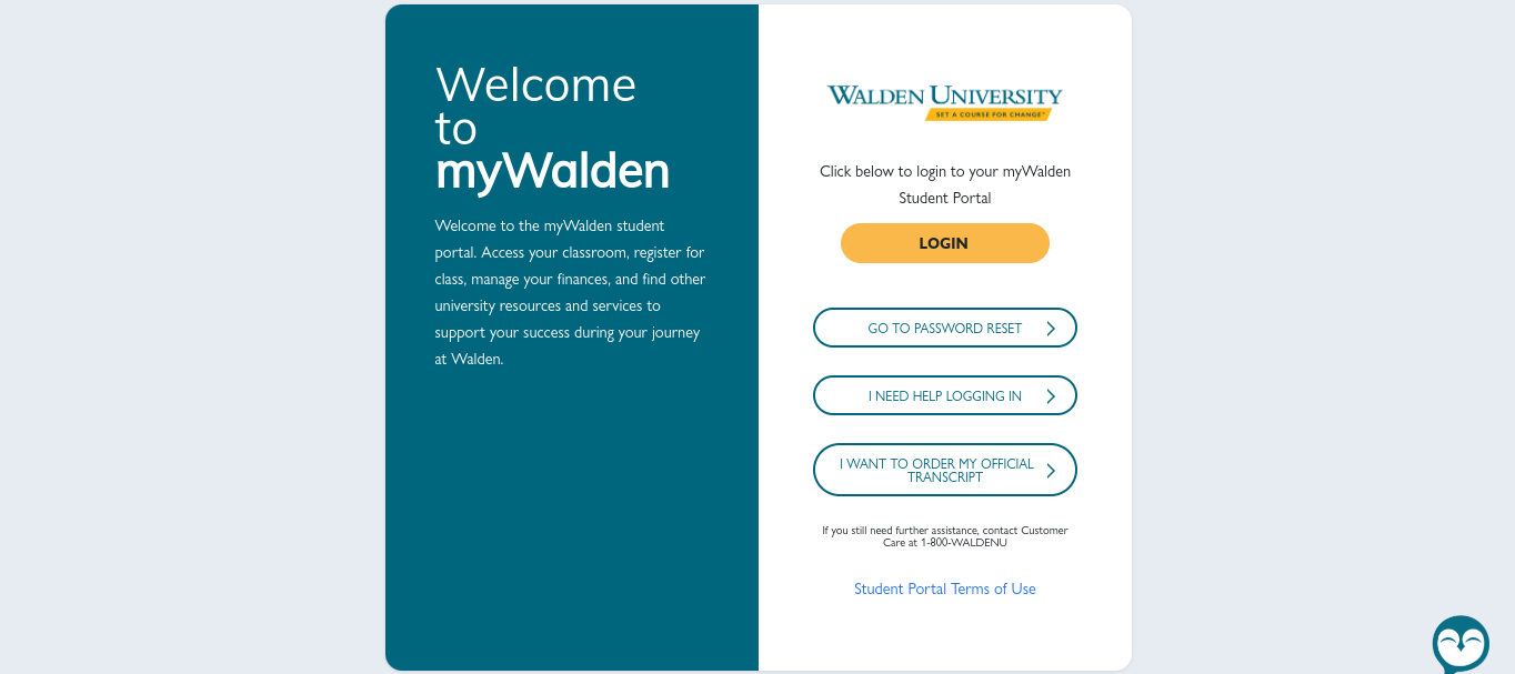 My Walden Student Portal: Bridging the Gap between Students and Academia
