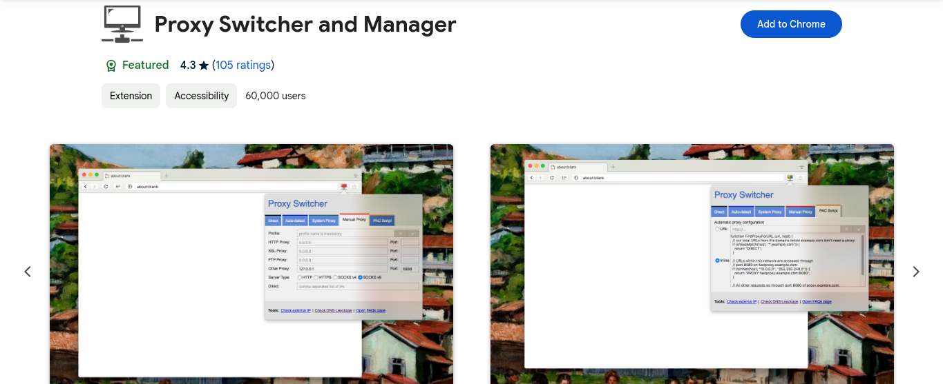 Proxy Switcher/Manager