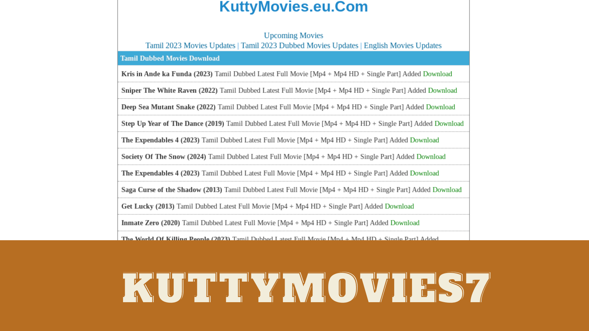 Kuttymovies7: A Review of the Controversial Streaming Site