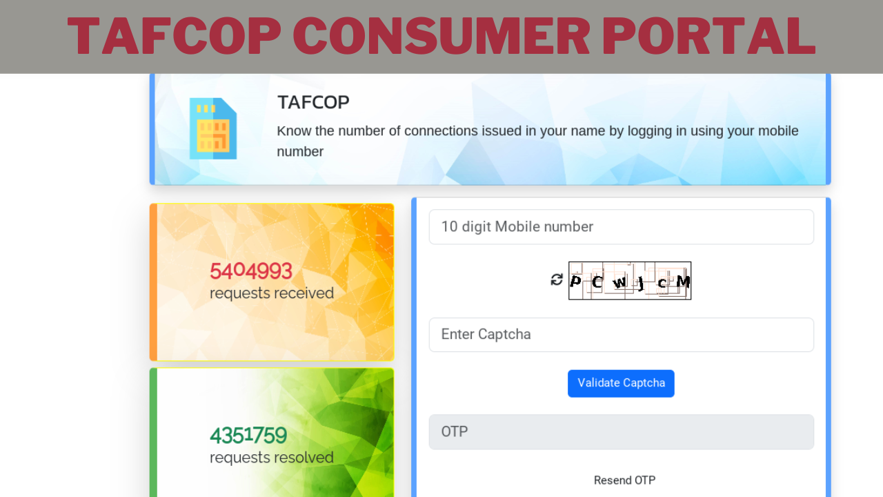TAFCOP Consumer Portal: An online mobile connection authentication platform
