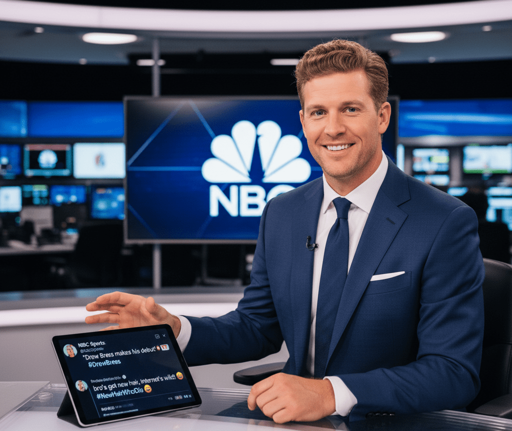 Drew Brees Makes His Nbc Debut, Internet Amazed By His New Hair