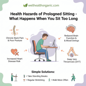 wellhealthorganic.com: Health Hazards of Prolonged Sitting – What Happens When You Sit Too Long