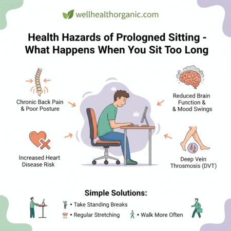wellhealthorganic.com: Health Hazards of Prolonged Sitting – What Happens When You Sit Too Long