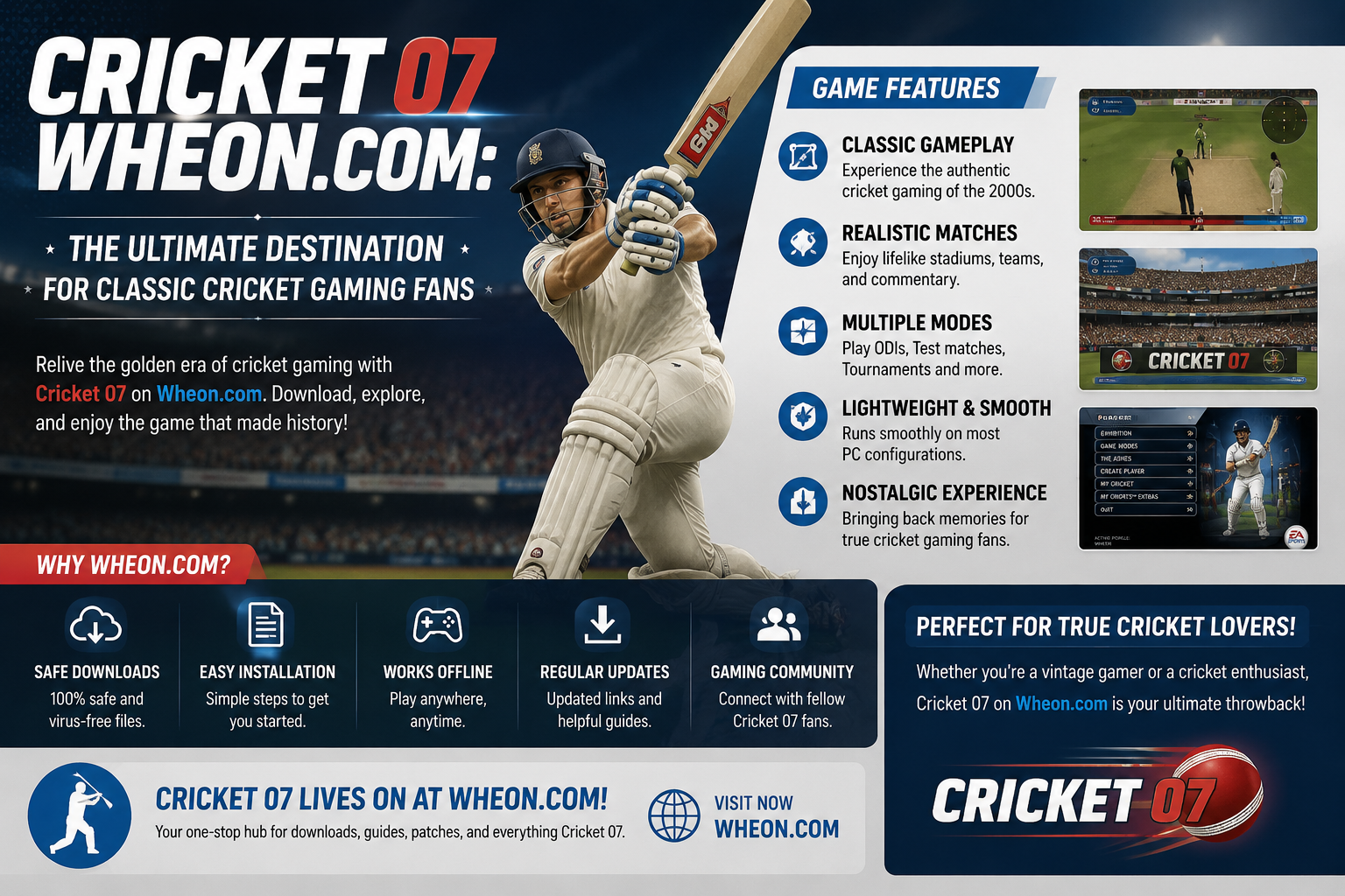 Cricket 07 Wheon.com: The Ultimate Destination for Classic Cricket Gaming Fans