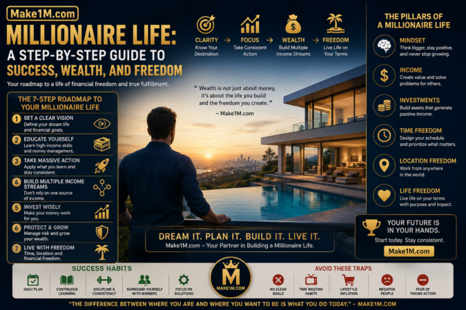 Make1M.com Millionaire Life: A Step-by-Step Guide to Success, Wealth, and Freedom