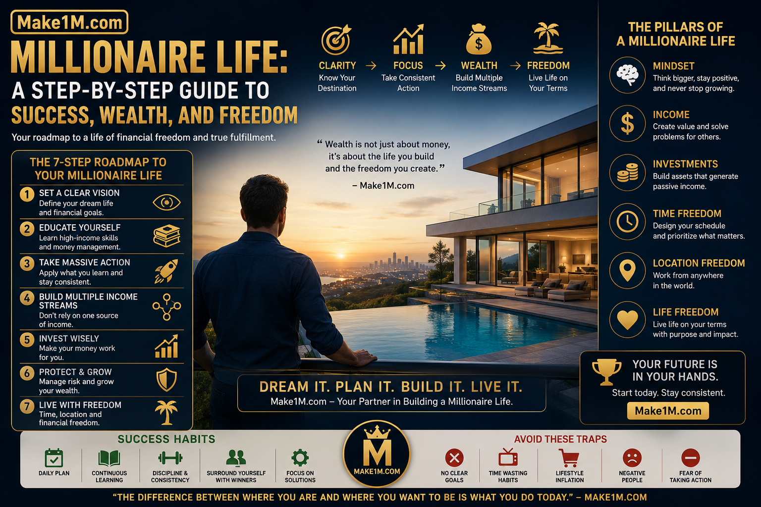 Make1M.com Millionaire Life: A Step-by-Step Guide to Success, Wealth, and Freedom